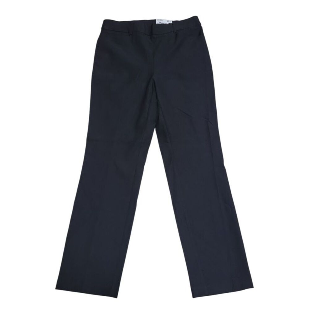 Rafaella Women's Pull-On Pockets Slim Straight Leg Stretch Pant - Black